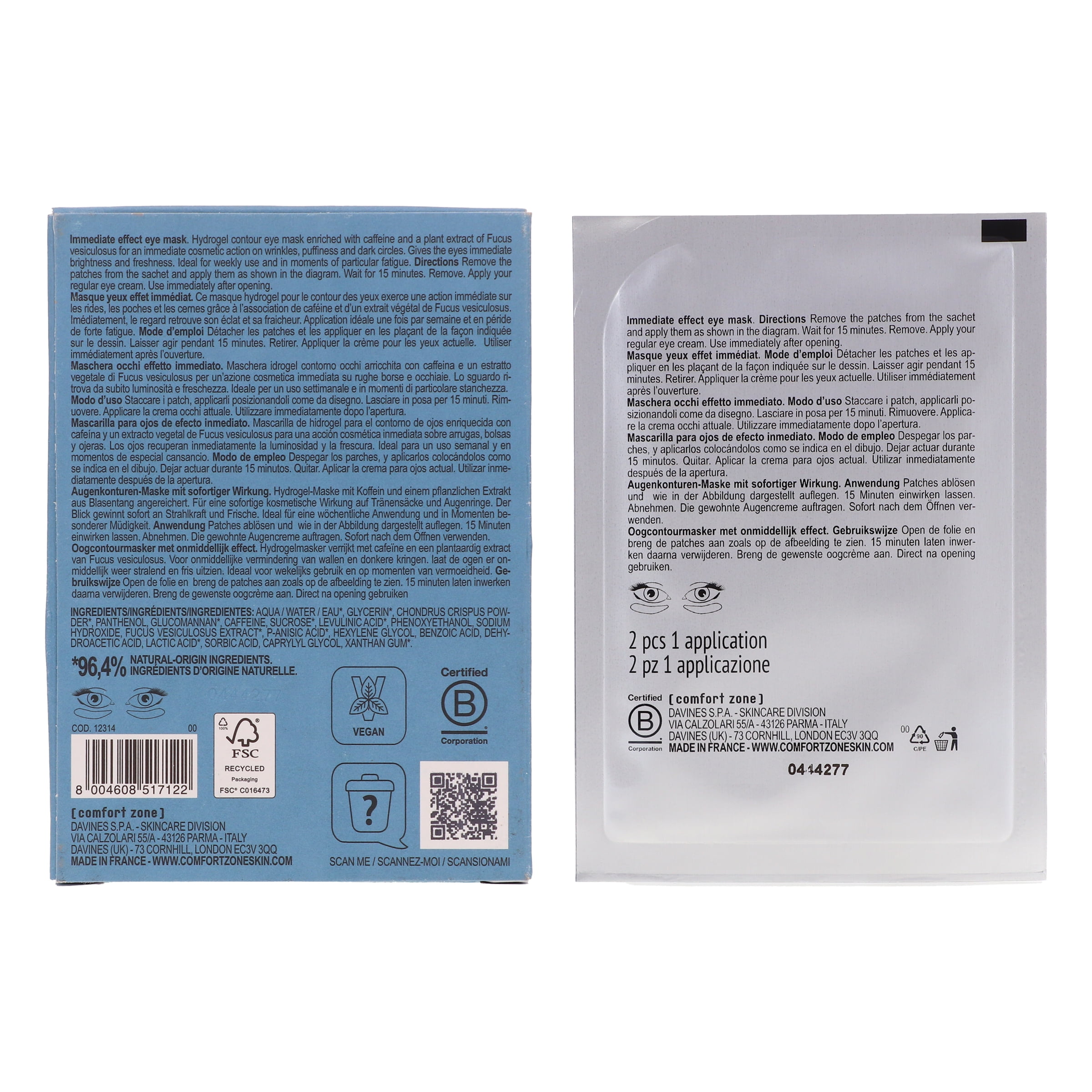 Comfort Zone Sublime Skin Eye Patch 6 Count