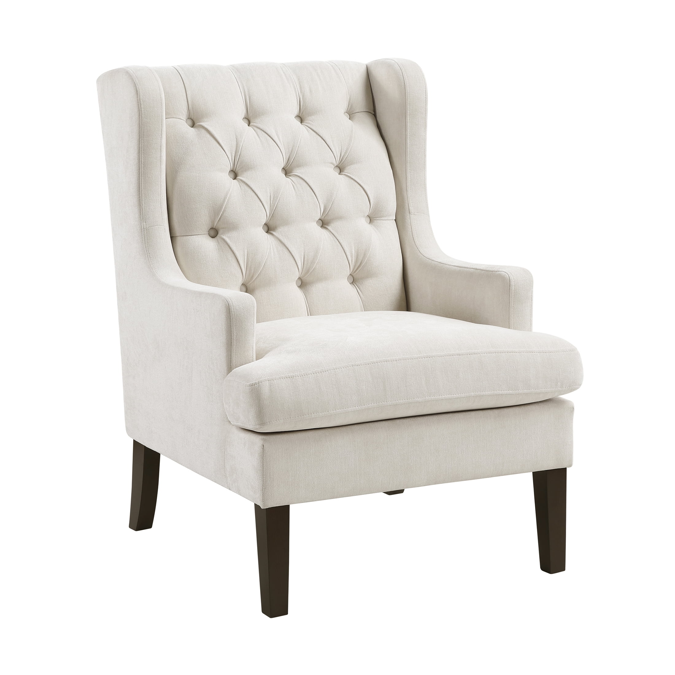 OakvillePark Velloria Textured Fabric Tufted Back Accent Chair, Beige