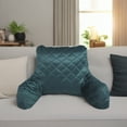 thumbnail image 4 of Home Soft Things DO-IT-YOURSELF Velvet Quilted Bedrest Pillow - Sea Pine-2 - 20" x 18" x 17", 4 of 10