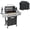 Black Sliver-1, variant on SDJPOI 3 Burner Propane Gas Grill with Side Burner & Grill Cover, 40500 BTU Output / WIth Pull Out Grease Tray, Storage Rack, Tool Hooks & Bottle Opener, Patio Grilling Barbecue Grill