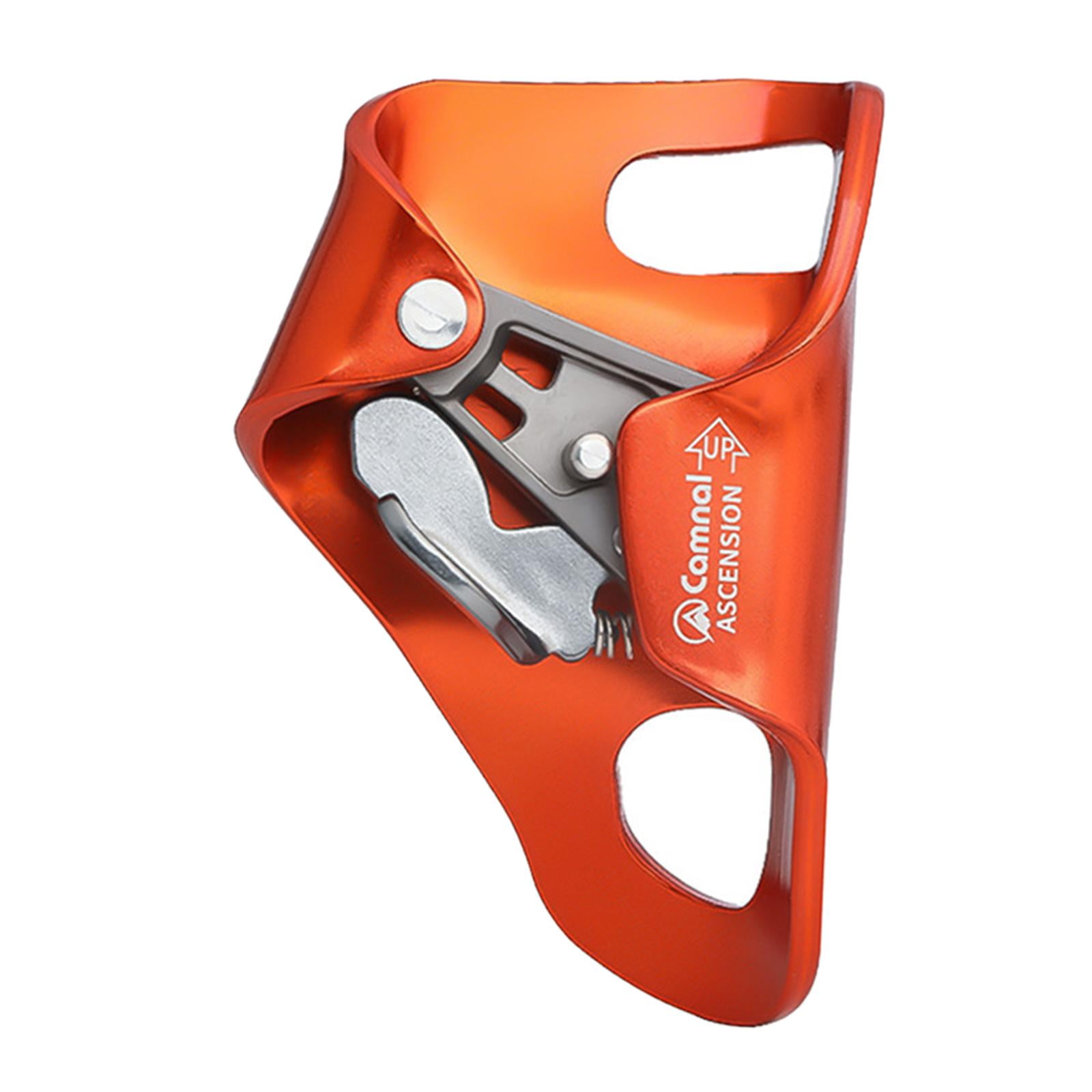 Rock Climbing Chest Ascender Rappelling Equipment, Nonslip Ascending Rigging Clamp Abdominal Riser for Caving, Tree Arborist, 10-13mm Ropes Orange