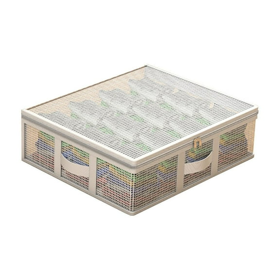 Storage Bins, 1-Pack Clothes Containers, Foldable Blanket Storage Bags, Under Bed Containers for Organizing, Clothing, Bedroom, Bedding, Comforter, Closet, Dorm, Quilts, Organizer, White