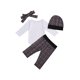 thumbnail image 2 of Conjunto de 4 piezas para bebé para Halloween: pelele con estampado de calabaza y red, pantalones largos, diadema con lazo y gorro., 2 of 9