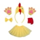 thumbnail image 1 of Disfraz de pollo en 3D para niñas y niños, ideal para Acción de Gracias, cosplay Amarillo con cola roja, 1 of 9