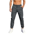 thumbnail image 3 of Men’s Casual Joggers Pants, Trousers, Elastic Waist Zipper Pocket Straight Leg, Lightweight Breathable Quick Dry for Gym Workout Running Hiking Daily | AKLJWH,Gray 2XL, 3 of 9