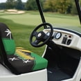 thumbnail image 4 of Yuyamidu Coconut Tree Golfcart Seat Covers Jamaican Flag Golf Cart Bench Cover Backrest Cover Breathable Fabric Seat Cover for 2 Person Seats Carts, 4 of 7