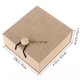 thumbnail image 2 of Caja de regalo de joyería de madera Caja de pulsera de lino rústico Soporte de caja de portador de brazalete con cierre de madera (Caqui), 2 of 5