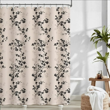 Elegant Floral - Patterned Shower Curtain for Bathroom