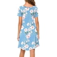 thumbnail image 4 of PPYOUNG Women's Summer Casual T-shirt Dresses Short Sleeve Boho Beach Dress, 4 of 7