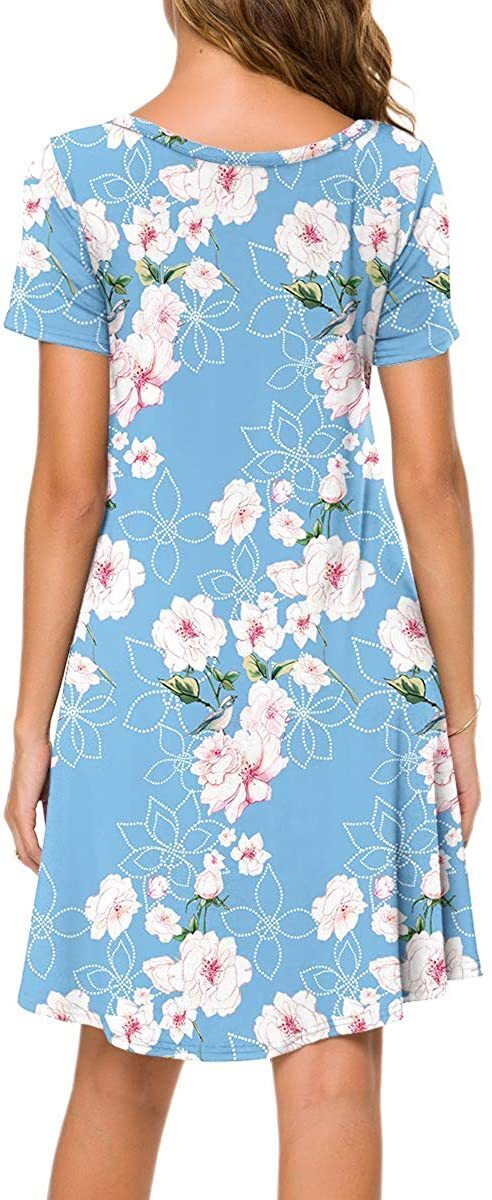 Ppyoung Women's Boho T-Shirt Dress with Flower Print photo 3