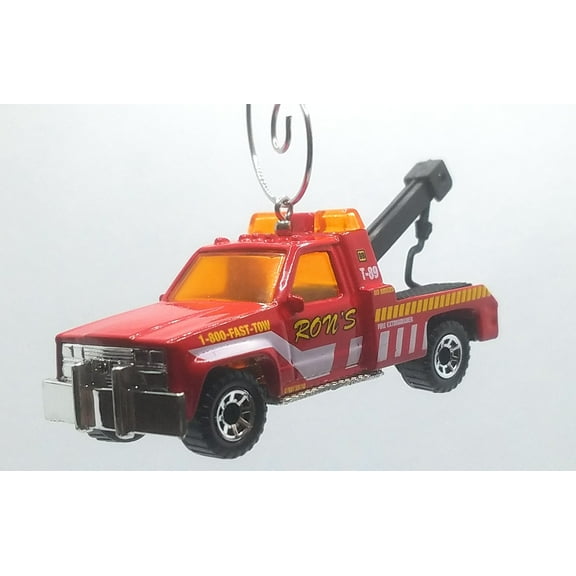Christmas Ornament for GMC Wrecker Tow Truck Red Black