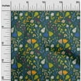 thumbnail image 1 of oneOone Georgette Viscose Dark Teal Green Fabric Leaves & Floral Artistic Diy Clothing Quilting Fabric Print Fabric By Yard 42 Inch Wide, 1 of 4