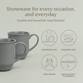 thumbnail image 2 of over&back Rim Stoneware Coffee Mugs - 4-Piece Mug Set - Enjoy the Perfect Cup of Coffee, Tea, Latte, and More - Semi-Matte Charcoal - 16oz, 2 of 10