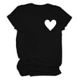 thumbnail image 7 of LIBRCLO Womens Tops Short Sleeve Valentines Graphic Tees Casual Holiday Crewneck T Shirts, 7 of 7