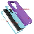 thumbnail image 3 of Tekcoo Case for Samsung Galaxy S23 Ultra 6.8", Case Cover for Galaxy S23 Ultra,Shockproof Heavy Duty Hard Plastic & Rubber Rugged Bumper 3-in-1 Case Cover - Purple, 3 of 6