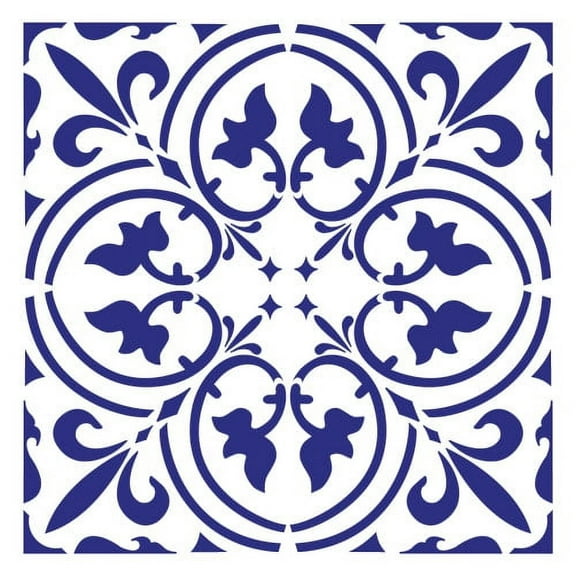 Scroll Tile Wall Stencil 3798 by Designer Stencils
