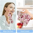 thumbnail image 7 of Owl Pink Tree Washcloth 12x12in Set, 2 Pack Absorbent Cotton Towel Square Kitchen Dishes Towels, Soft Cleaning Face Hand Towel Fast Drying, 7 of 7