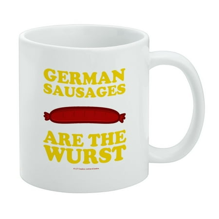 

German Sausages are the Wurst Funny Humor White Mug