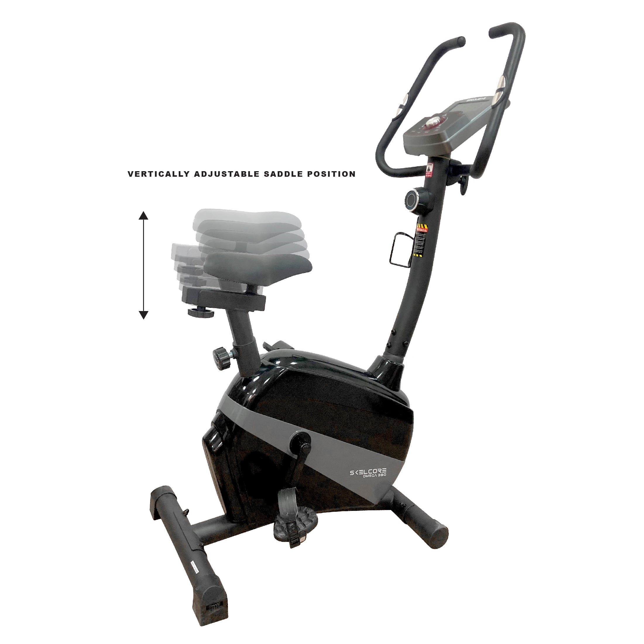Skelcore Omega 390 Exercise Bike, 265lb User Weight Capacity, Compatible with Zwift, Kinomap, and Fitshow