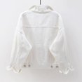 thumbnail image 4 of Women Spring And Autumn Coats Warm Solid Long Sleeve Denim Jacket Outerwear, 4 of 5