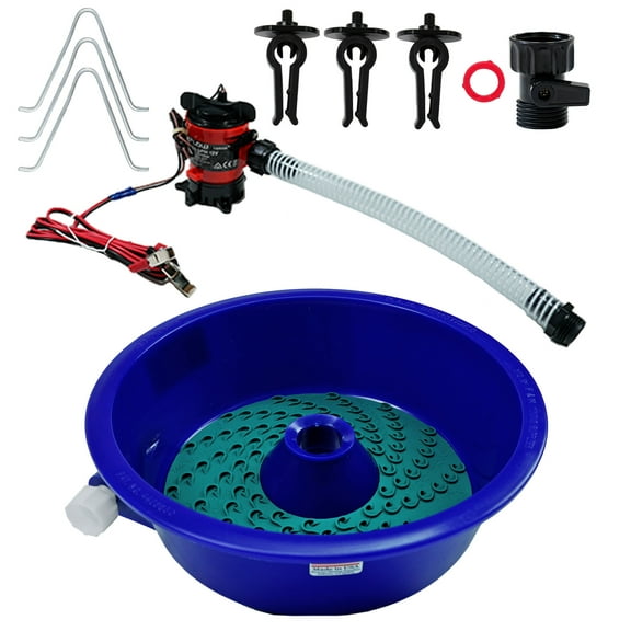 TerraX Ultra Gold Recovery Kit – Blue Bowl Concentrator with High- Efficiency Prospecting Mat (Teal)