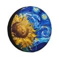 thumbnail image 1 of Balery Whimsical Sunflowers Night Sky Cubiertas para Neumáticos - Protector Resistente para Neumáticos de Camioneta, SUV, Remolque, Camper y RV-15 inch, 1 of 6