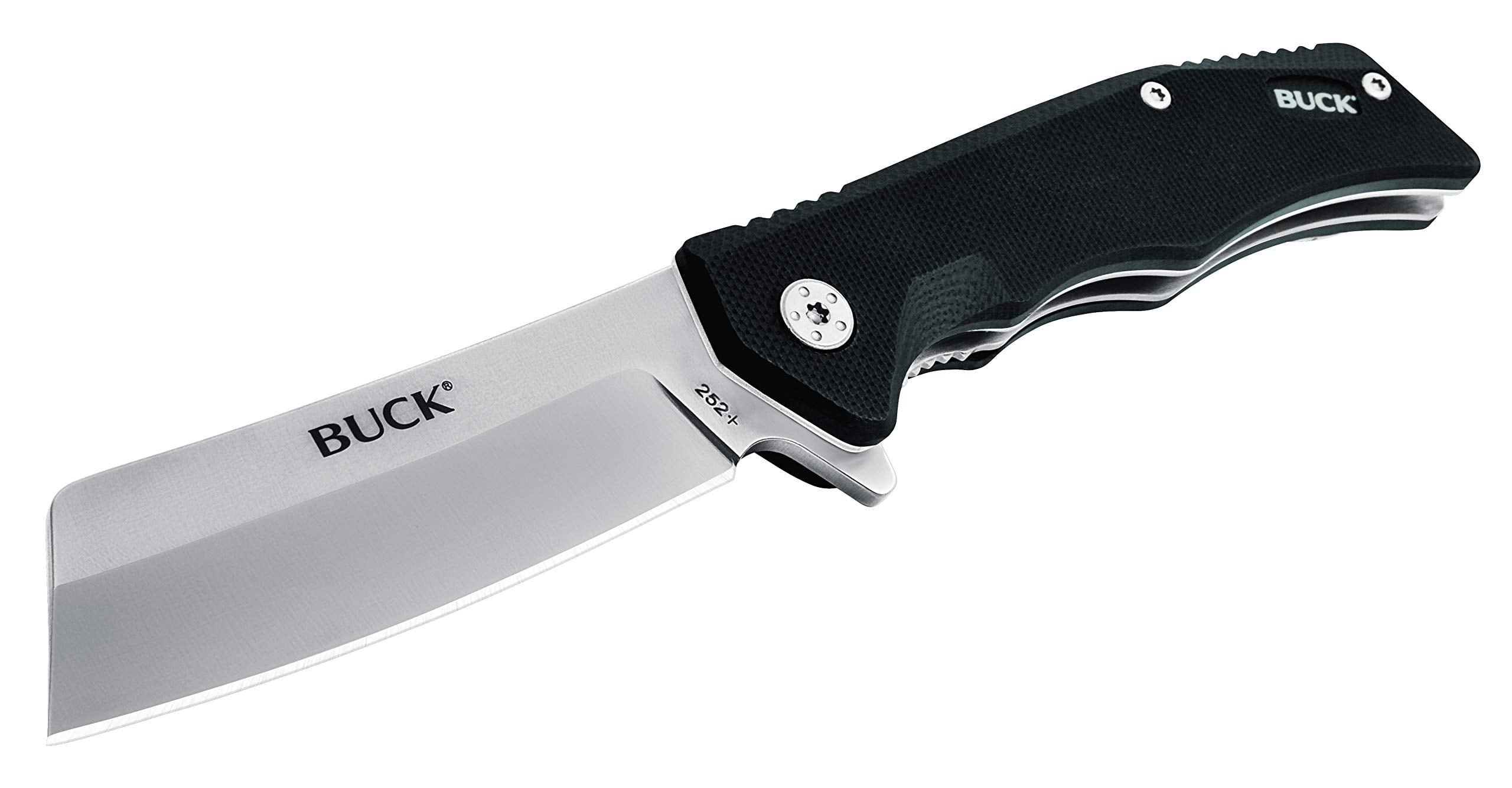 Buck Knives 252 Trunk Folding EDC Knife, 3-3/4” Pocket Knife Blade, Black, 3.1 oz