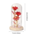 thumbnail image 2 of JHGoosa Valentine's Day Gift Light UP Rose Cartoon Bunny Decoration Glass Cover Ornaments Creative Luminous Glass Cover Ornaments, 2 of 8