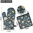 thumbnail image 6 of Pioneer Flower Kitchen Oven Mitt and Pot Holder Sets 2 Pcs for Baking, Cooking and Grilling, Heat Resistant Up To 392 °F, 6 of 7