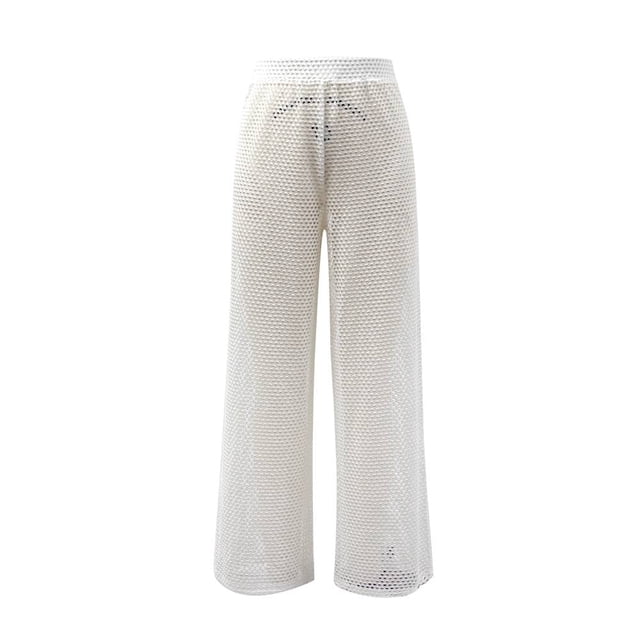 Ropa Playa Ocean Pacific para Mujer Pantalón Crochet Pretina Cómoda Blanco Talla M