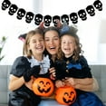 thumbnail image 5 of Black Spider Web Garland - Halloween Hanging Banner with Spiders for Haunted Mansion Decor, for Mantle Fireplace Party Decorations Indoor Outdoor, 5 of 7