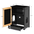thumbnail image 3 of Cat Litter Box Enclosure Hidden Litter Box Furniture with Sisal Scratching Door Indoor Pet House Side End Table For Living Room, 3 of 9