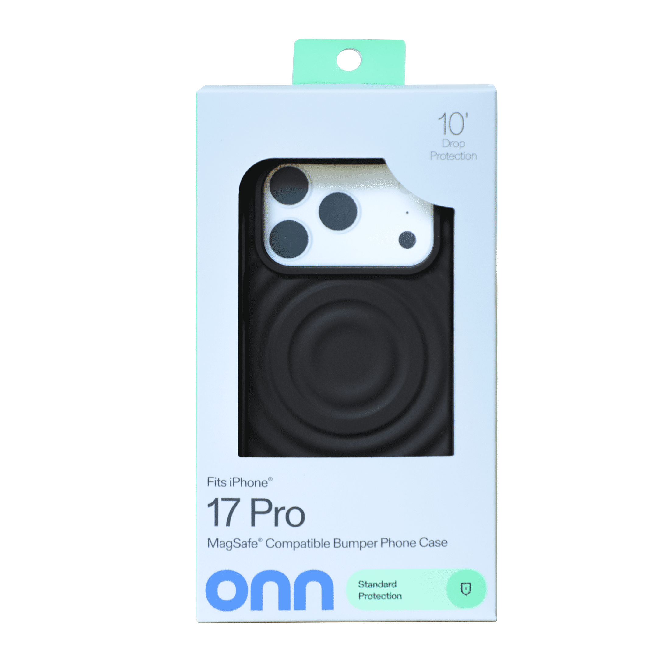 onn iPhone 17 Pro Case, MagSafe Compatible Bumper Case for Apple iPhone, Black