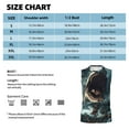 thumbnail image 5 of Lsque Wave Sailboat Shark Print Men's Cotton Blend Sleeveless Muscle Shirts (S-3XL)- Moisture Wicking, Odor Protection, UPF 30+,XX-Large, 5 of 8