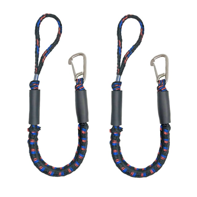 relayinert 2pieces Mooring Rope For Boat Rustproof And Strong Load-bearing Capacity Durable And Sturdy Dock Line With Hook red black blue 1Set