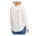 thumbnail image 2 of RACHEL ROY Womens Ivory Glitter Sheer Long Sleeve V Neck Blouse M, 2 of 2