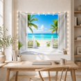thumbnail image 5 of Wooden Planks Bright with Scenic Looking Deck, Cozy Rustic for Farmhouse Decor Lovers, Aesthetic Wall Decor, Housewarming Gift, Tapestry Wall Hanging for Dorm and Living Room, 5 of 7