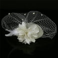 thumbnail image 4 of Prolriy Fascinators Hats for Women Party Hats Women Hat Cocktail for and Fascinators Pillbox Tea Headwear Girls Headband Hair Accessories for Women White One Size, 4 of 6