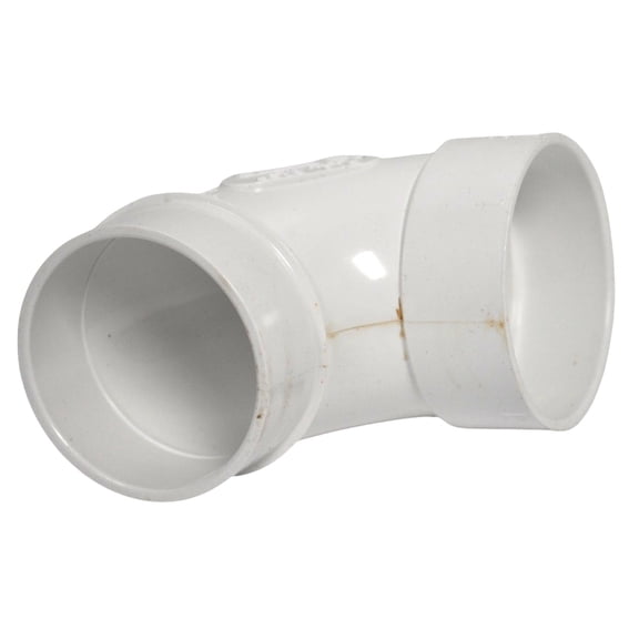 Vaculine Central Vacuum Cleaner White 2 Inch PVC Medium Spigot 90 Degree Fitting