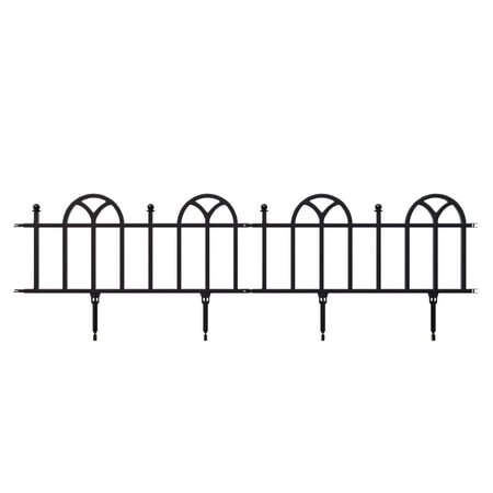 Garden Edging Border- Flower Bed Edging for Landscaping- Victorian Fence, 10 Piece Set of Interlocking Outdoor Lawn Stakes by Pure Garden