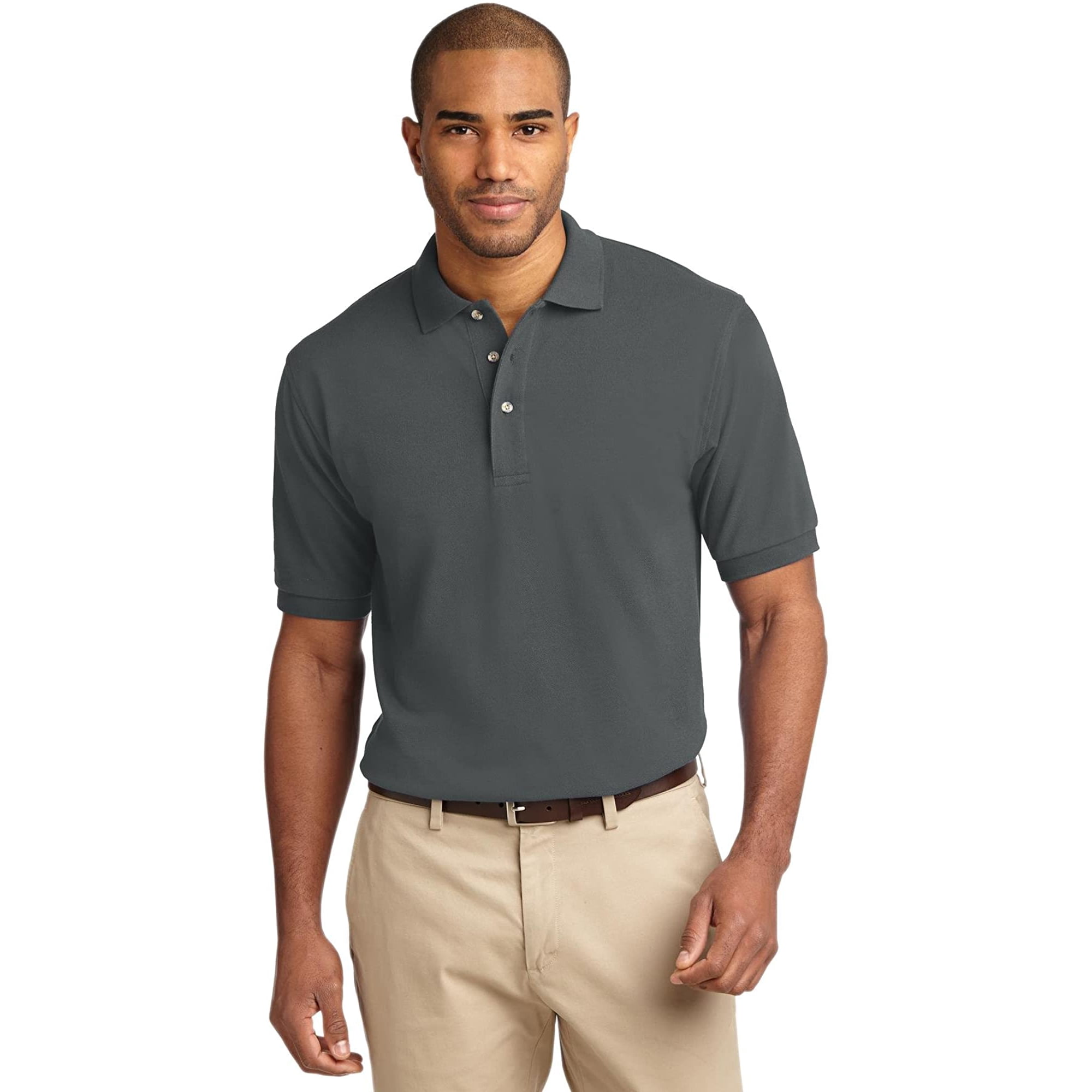 Port Authority Mens Tall Pique Knit Polo Walmart