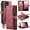 Red, variant on for Samsung Galaxy S26 Ultra Wallet Case with Card Slots, Leather Detachable Wristlet Strap 3-in-1 Zipper Pocket and Magnetic Flip Folio, RFID Blocking Card Holder Stand Case for Women and Men,Blue