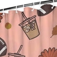 thumbnail image 3 of Pink Football and Drinks Pattern Shower Curtain 36"x72" ,Bathroom Decorative Shower Curtains Set with 12 Hooks,Modern Waterproof Washable Shower Curtain, 3 of 6
