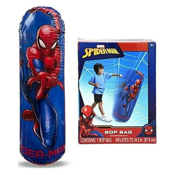 Marvel Spiderman 34.5" Bop Bag Kids Inflatable Punching Bop Bag Exercise