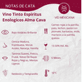 thumbnail image 2 of Vino Tinto Espiritus Enologicos Alma Cava 750 ml Vid Mexicana Vino Tinto, 2 of 5