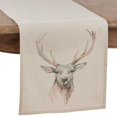 thumbnail image 1 of Watercolor Deer Print Design Table Runner, 1 of 4