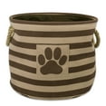 thumbnail image 2 of Bone Dry Pet Storage Collection Striped Paw Patch Bin, Large Round, Brown, 2 of 3