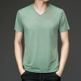 thumbnail image 2 of Vedolay Crop Top Men Soft T-Shirt Casual Short Sleeve Lightweight Basic Tee Shirts Big & Tall,Green XL, 2 of 5