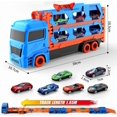 thumbnail image 2 of Juguetes para Niños Pequeños para Regalos de Niños de 2 3 4 5 6 Años: Pista de Carreras de 65 Pulgadas para Niños, Camión de Transporte Die-Cast, Juguete para Niños Pequeños, Juego de Juguetes para, 2 of 7