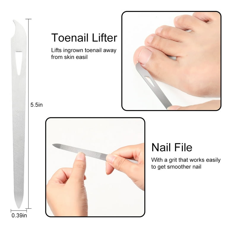 Stainless Steel Toe Nail Clippers For Ingrown Or Thick Toenails, Size: 5.5  Inch